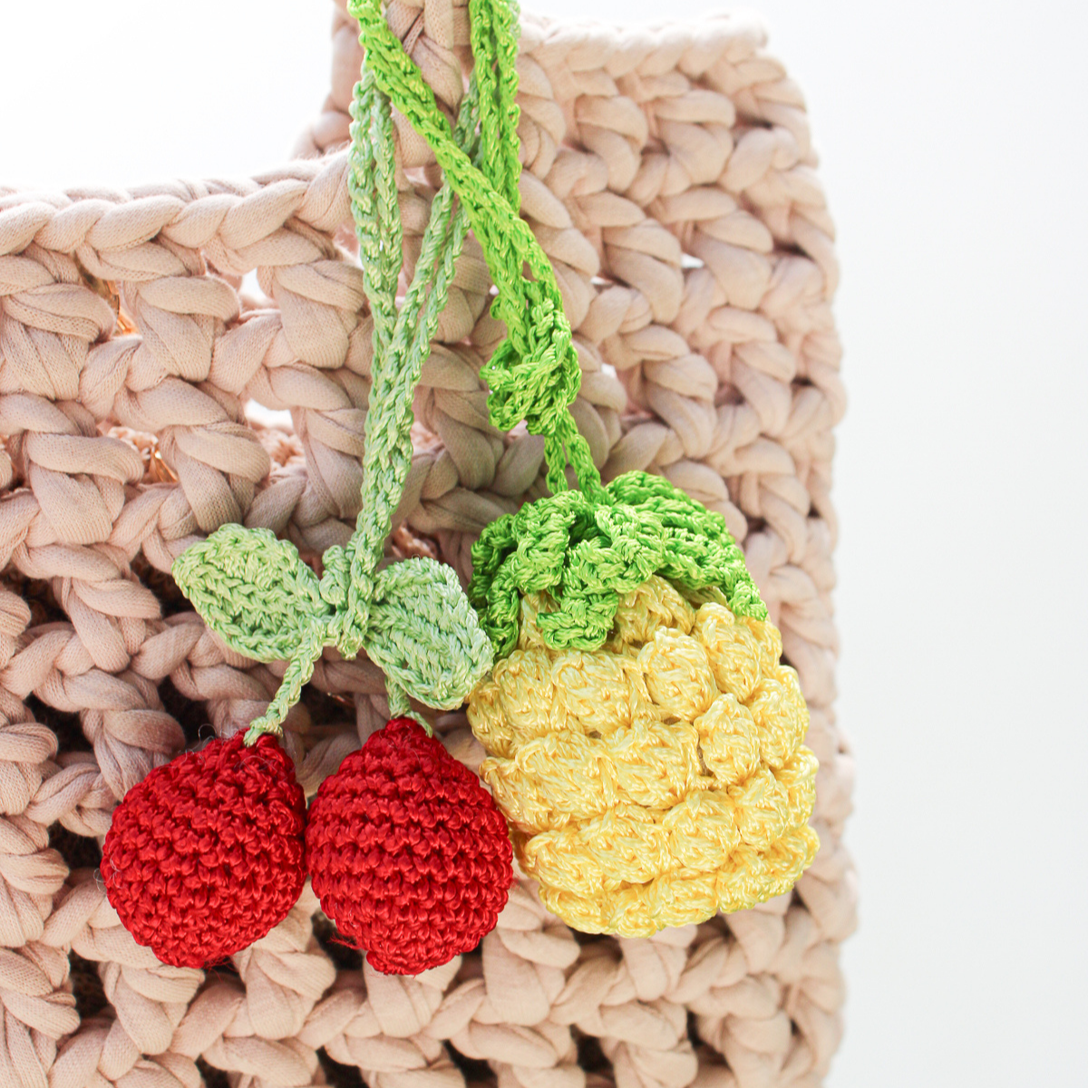 Pineapple Fruit Crochet Bag Charm