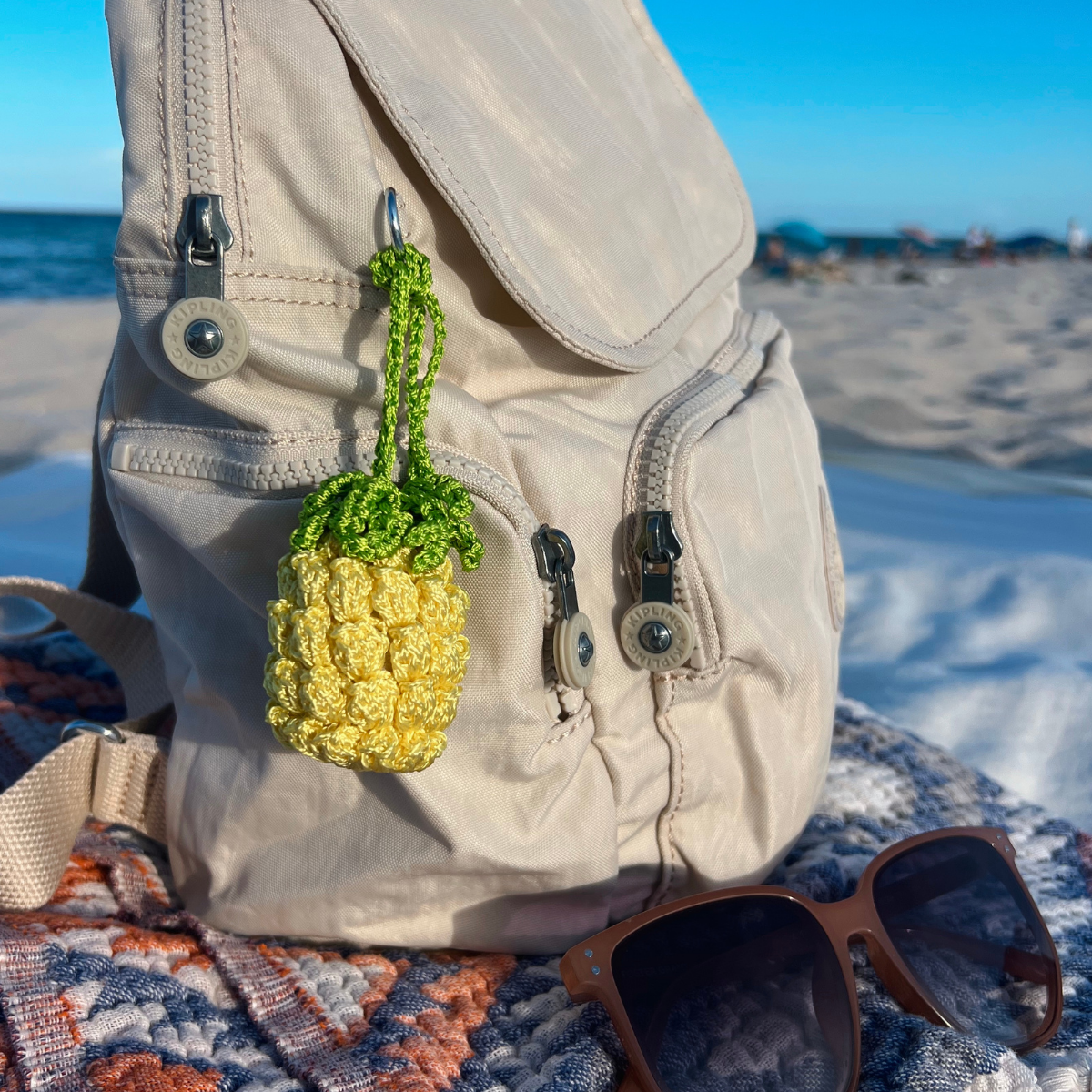 Pineapple Fruit Crochet Bag Charm