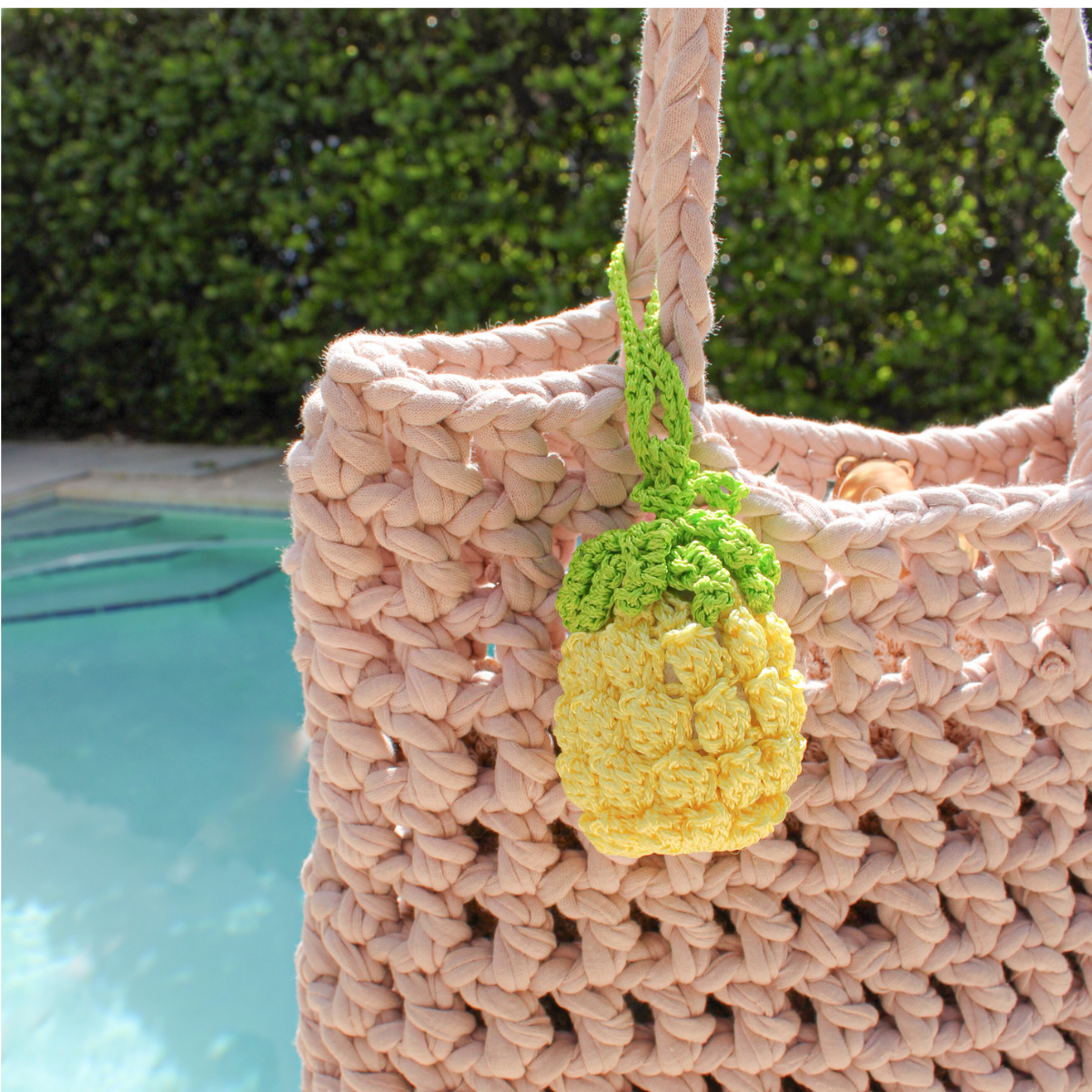 Pineapple Fruit Crochet Bag Charm