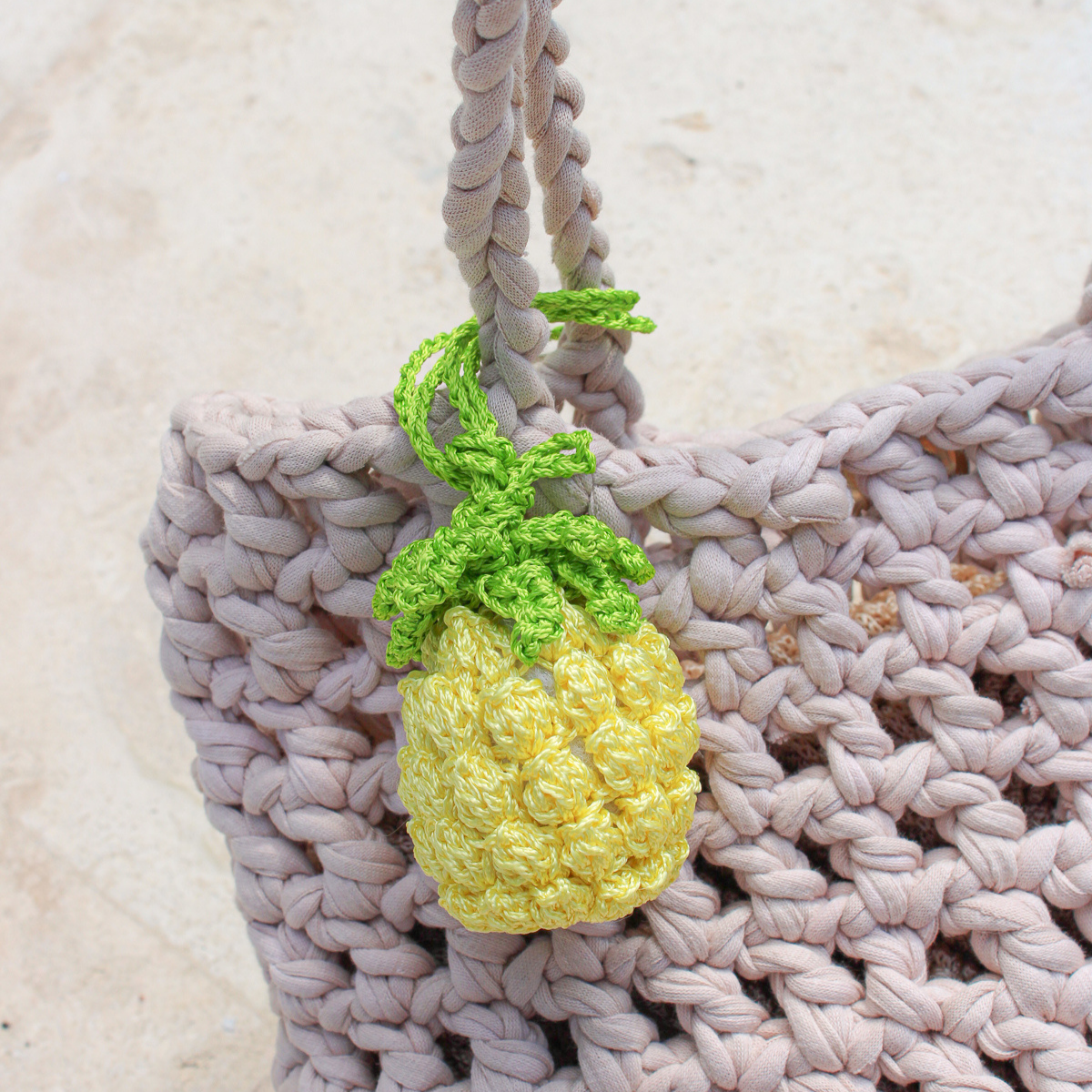 Pineapple Fruit Crochet Bag Charm