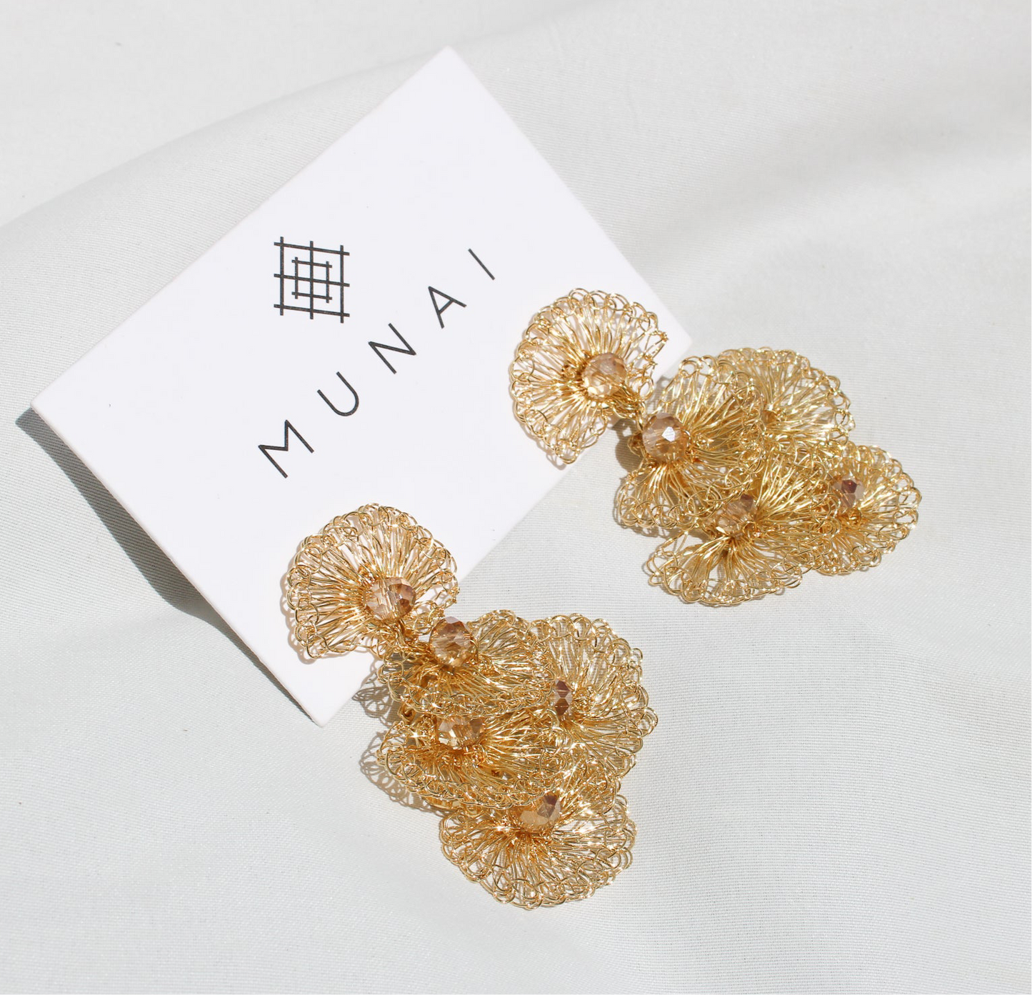 Gold Shell Crochet Earrings