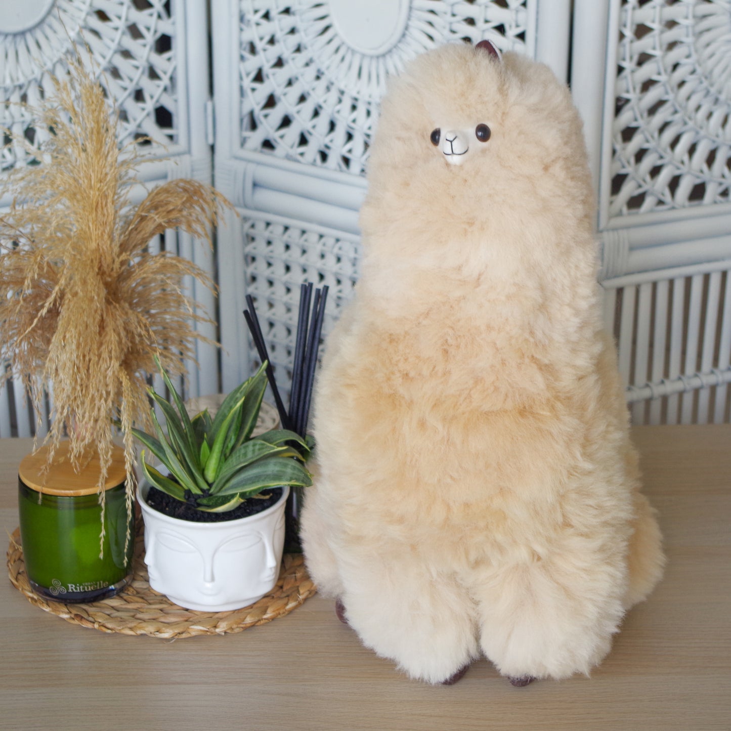 Alpaca wool plushie for home decor or gift. Large size 20