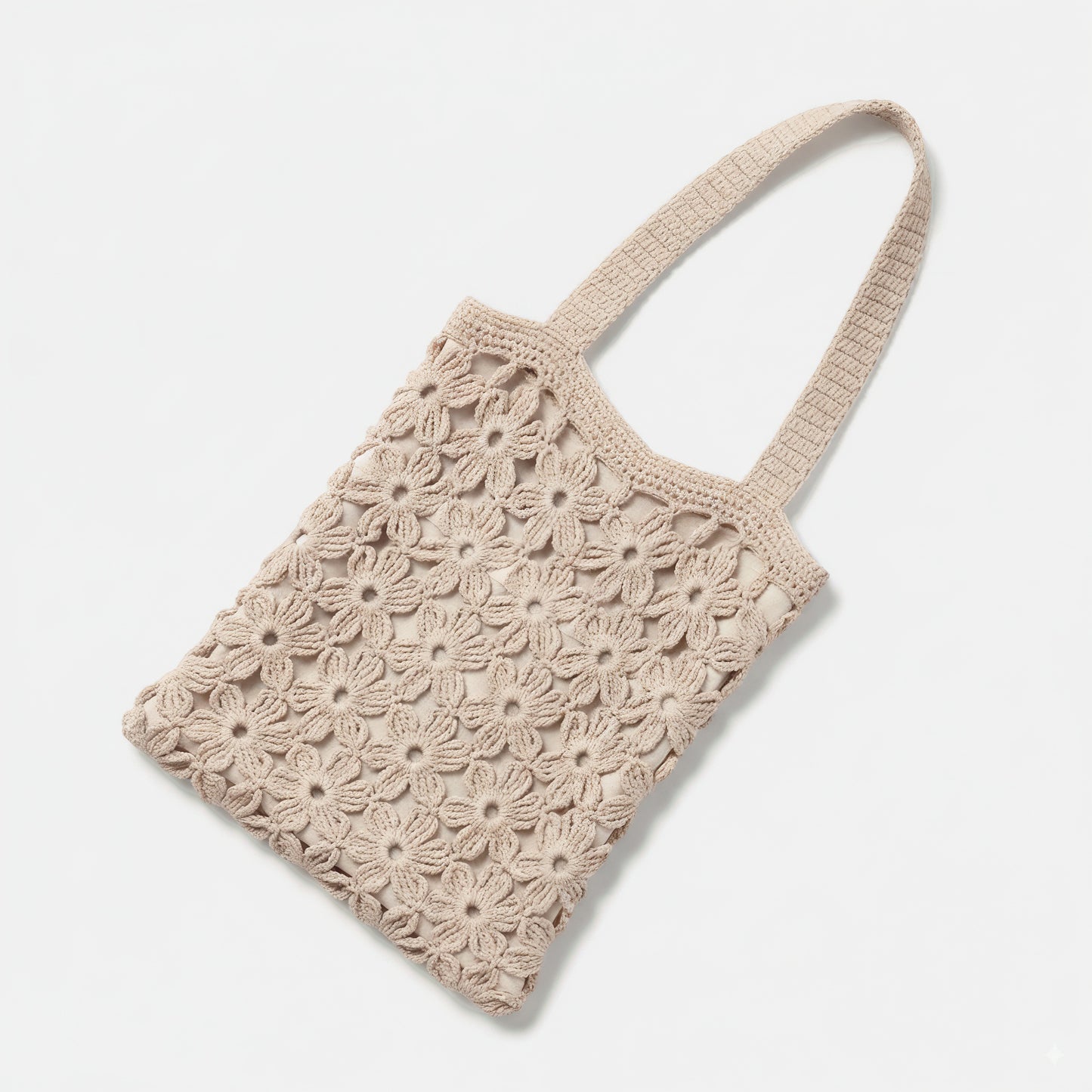 Crochet Flower Tote Bag