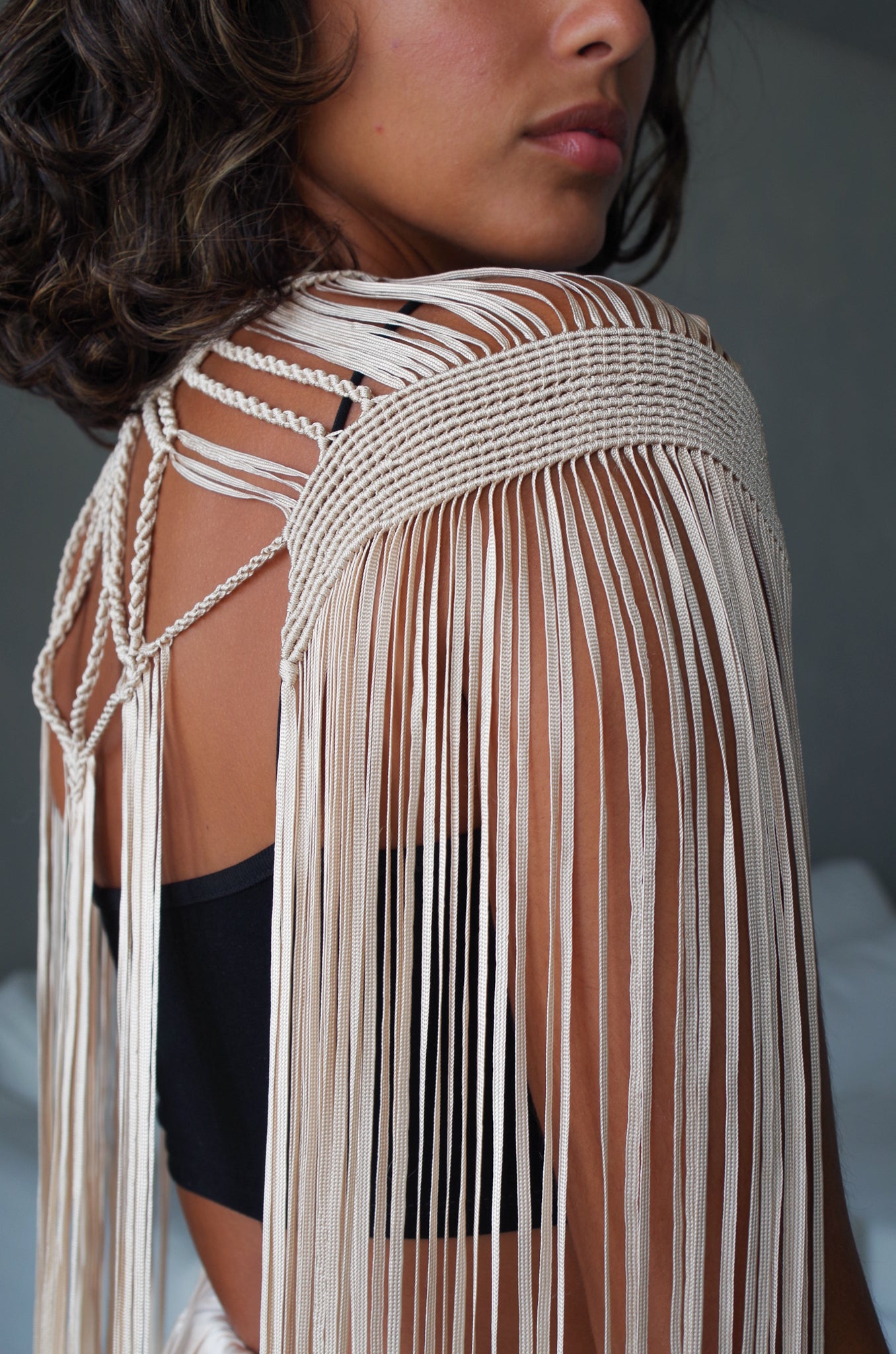 Macrame shoulder Top Cape Dress  Party Wear Boho Top | Festival Top or Rave Outfit