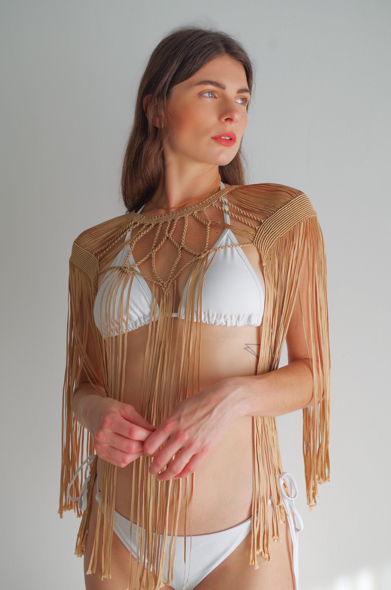 Macrame shoulder Top Cape Dress  Party Wear Boho Top | Festival Top or Rave Outfit