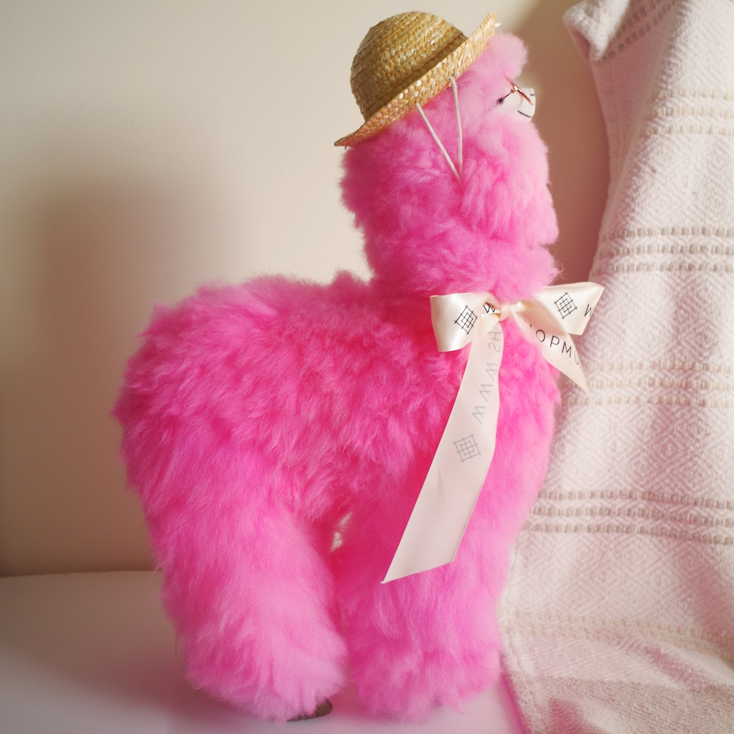 Alpaca wool plushie for home decor or gift. Large size 20