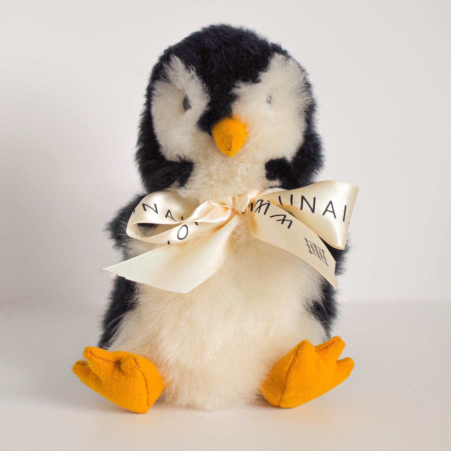Fluffy Alpaca Penguin plushie / black ultra soft penguin plushies / Hypoallergenic Alpaca Fur penguin toys