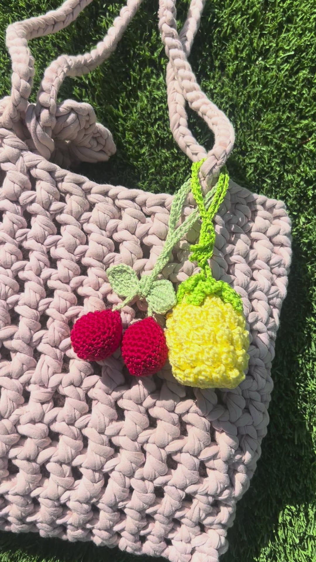 Pineapple Fruit Crochet Bag Charm