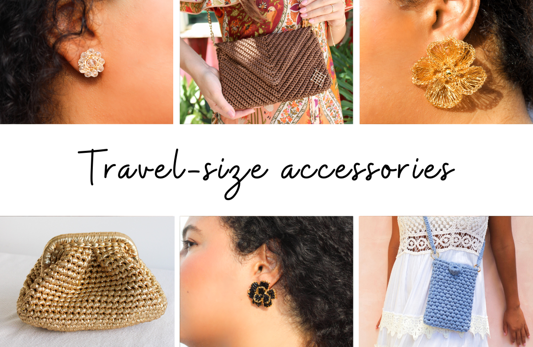 handmade crochet purses and earrings