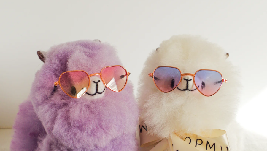 Handmade alpaca fur plushie toys