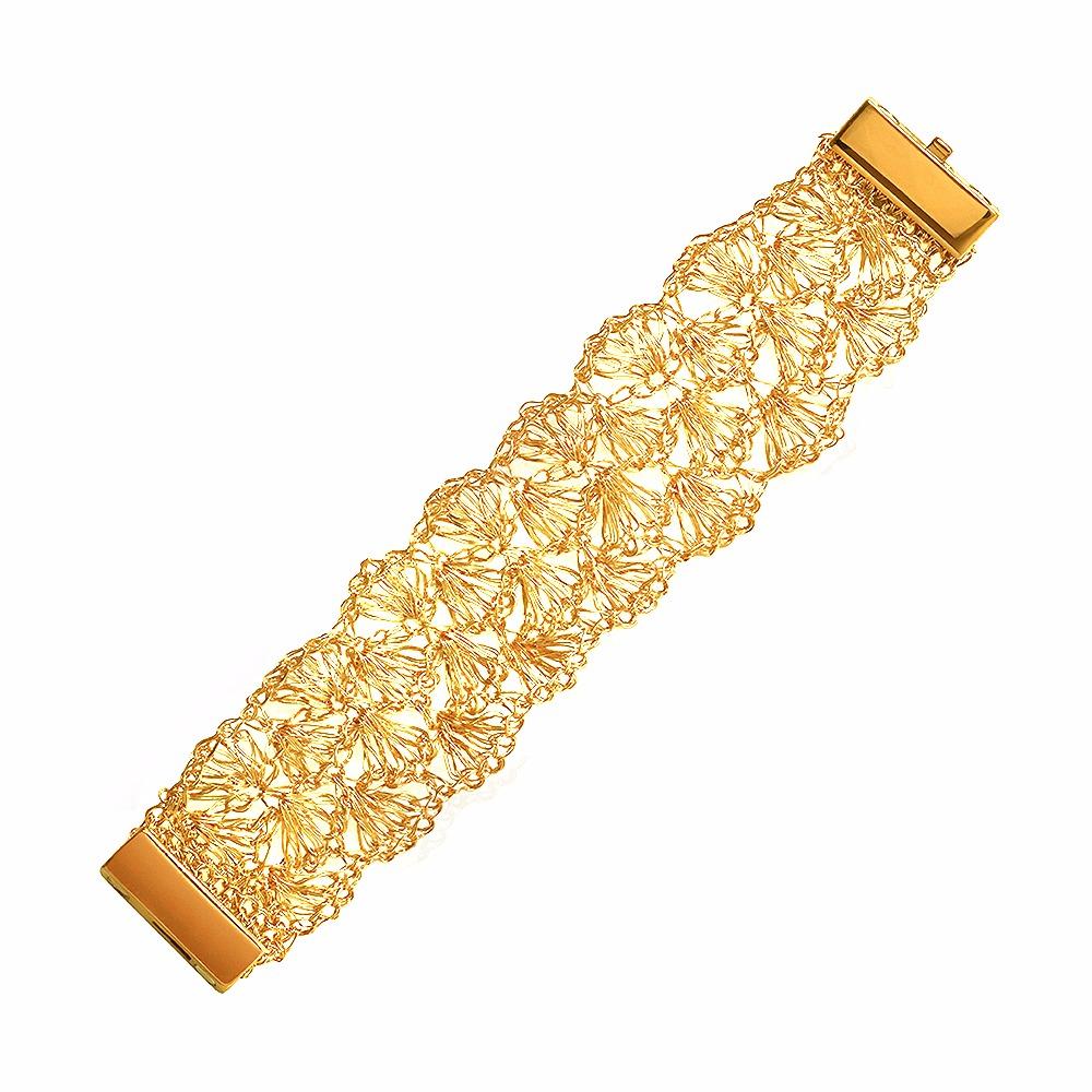 
                      
                        Gold Shell Crochet Bracelet
                      
                    