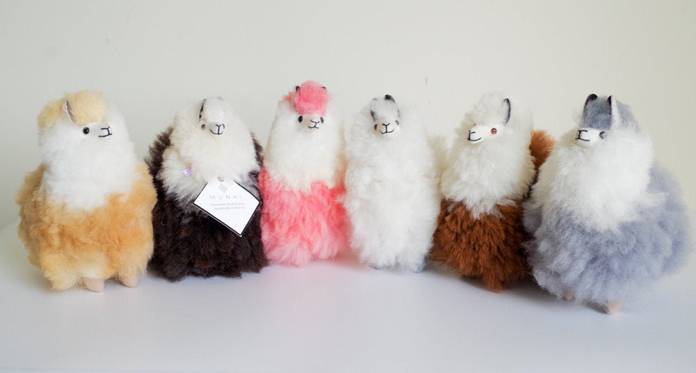 Alpaca wool plushie for home decor or gift. Small size 6