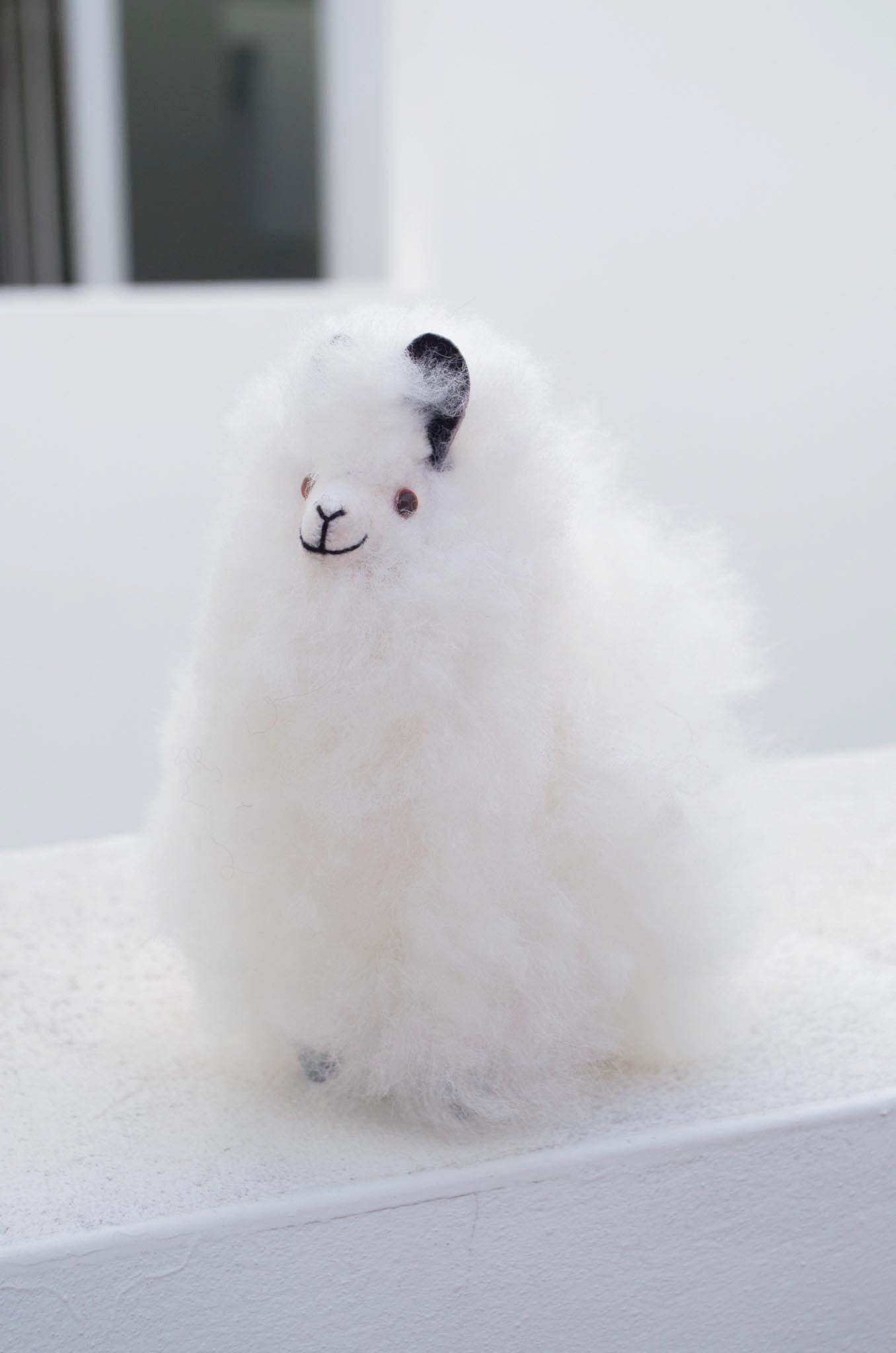 Alpaca wool plushie for home decor or gift. Small size 6