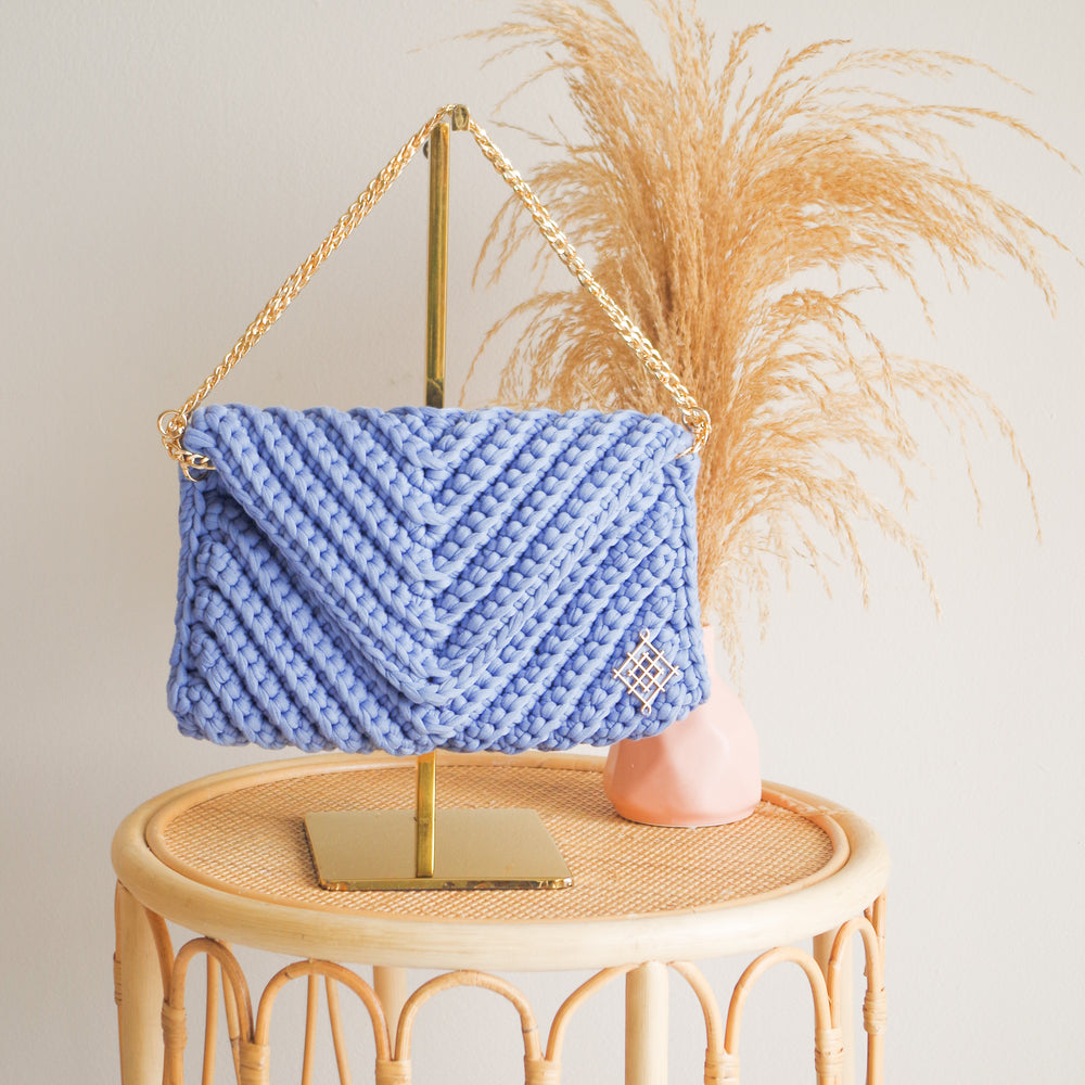 
                      
                        Small Crochet Envelope Crossbody handmade Bag. Envelope Crochet evening clutch 
                      
                    