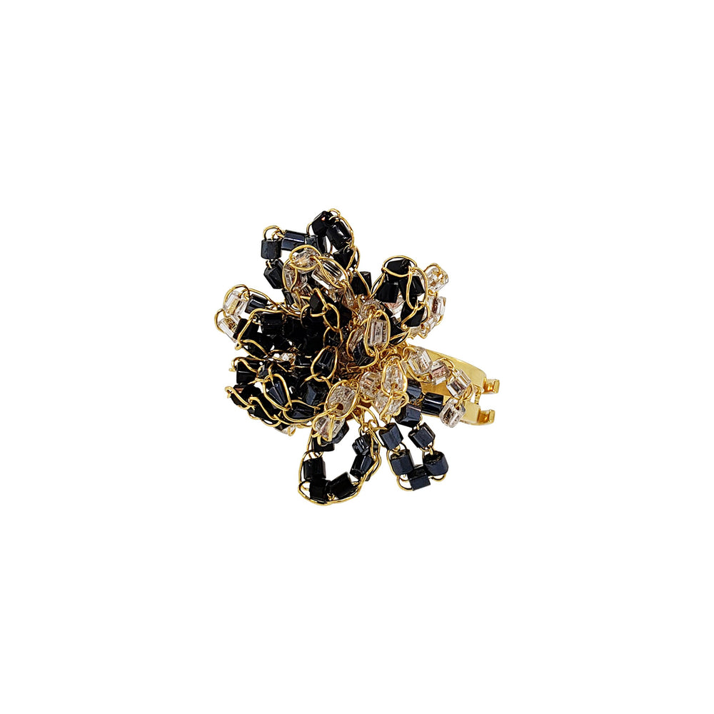 
                      
                        Black Flower Ring
                      
                    