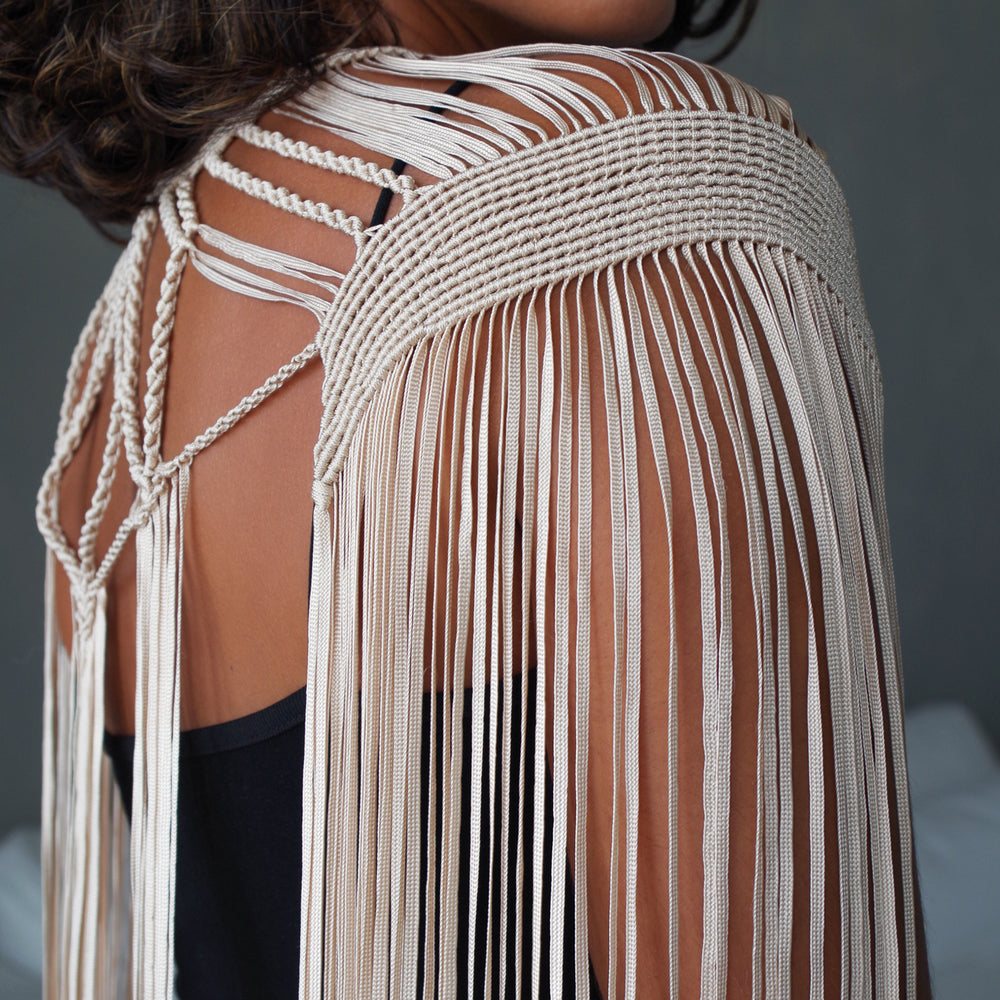 
                      
                        Macrame shoulder Top Cape Dress  Party Wear Boho Top | Festival Top or Rave Outfit
                      
                    