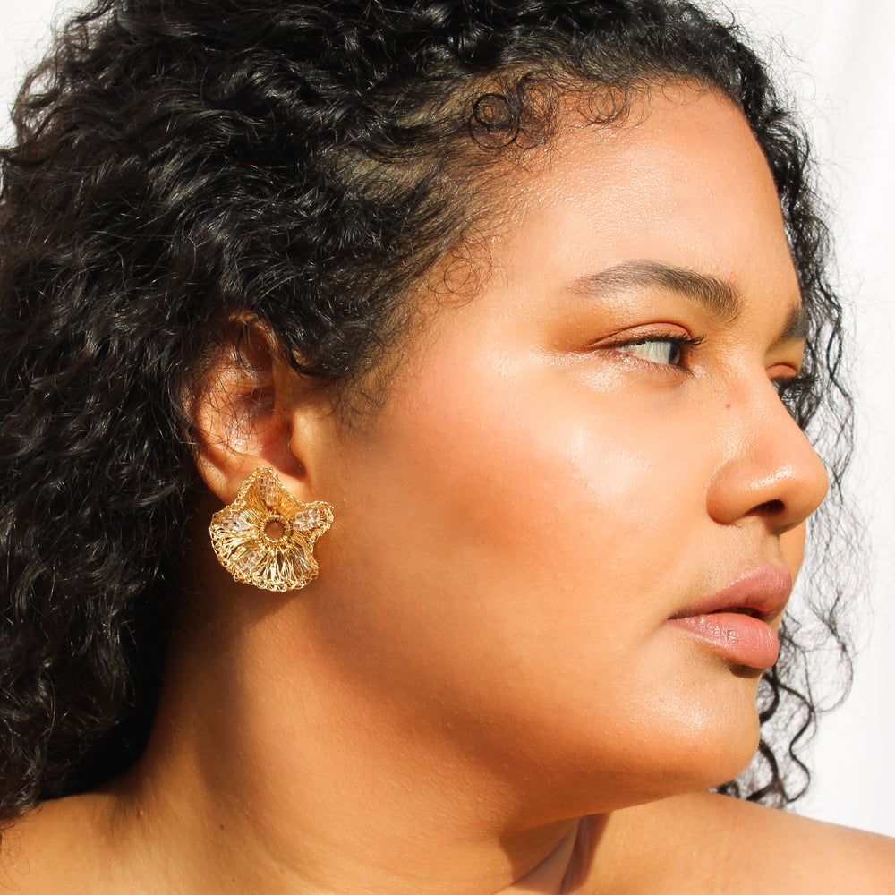 
                      
                        Gaia Post Earrings | Clear Beads
                      
                    