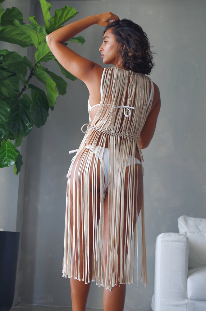 
            
                Load image into Gallery viewer, Helena Macrame Dress | Beach Cover Up
            
        