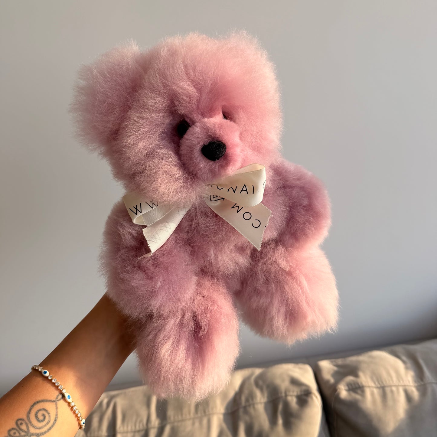 Lilac Alpaca Teddy Bear