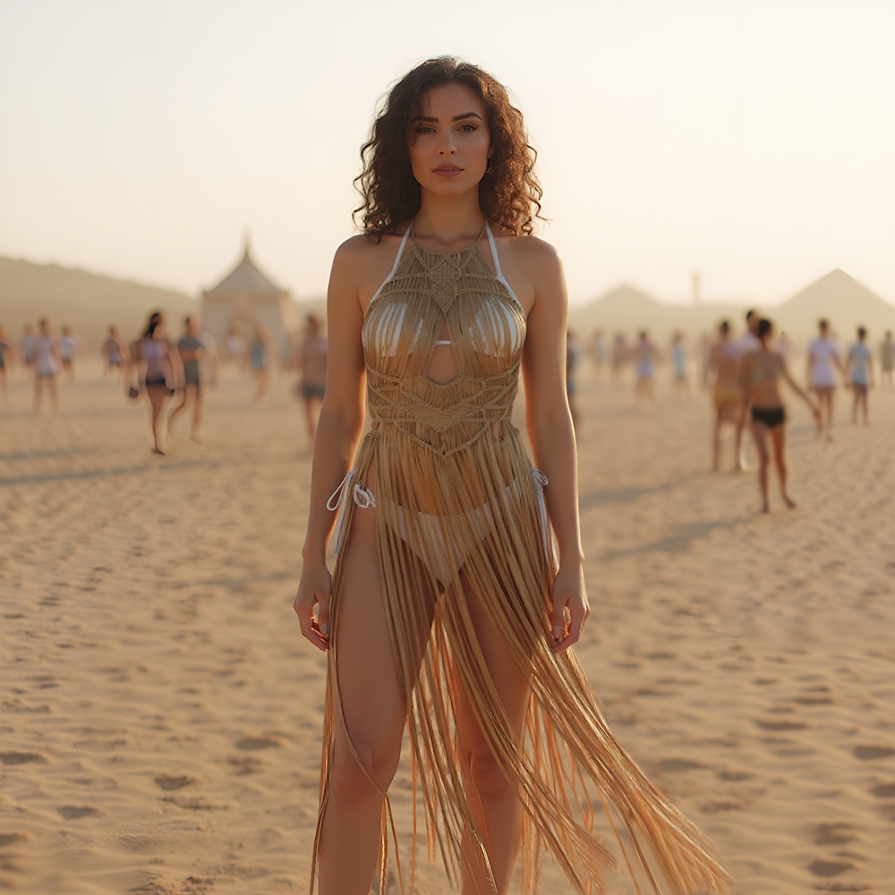 
                      
                        Luna Macrame Fringe Dress
                      
                    