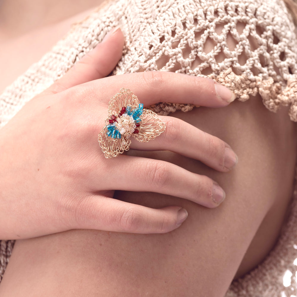 
                      
                        Rose Gold Flower Ring
                      
                    