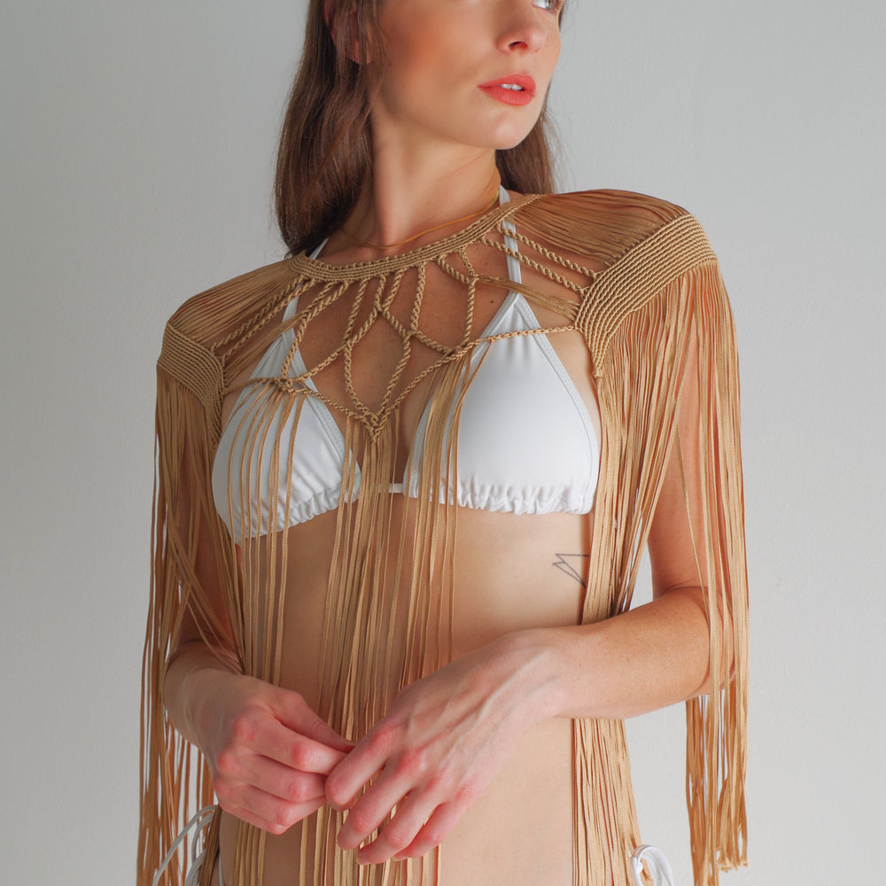 
                      
                        Macrame shoulder Top Cape Dress  Party Wear Boho Top | Festival Top or Rave Outfit
                      
                    