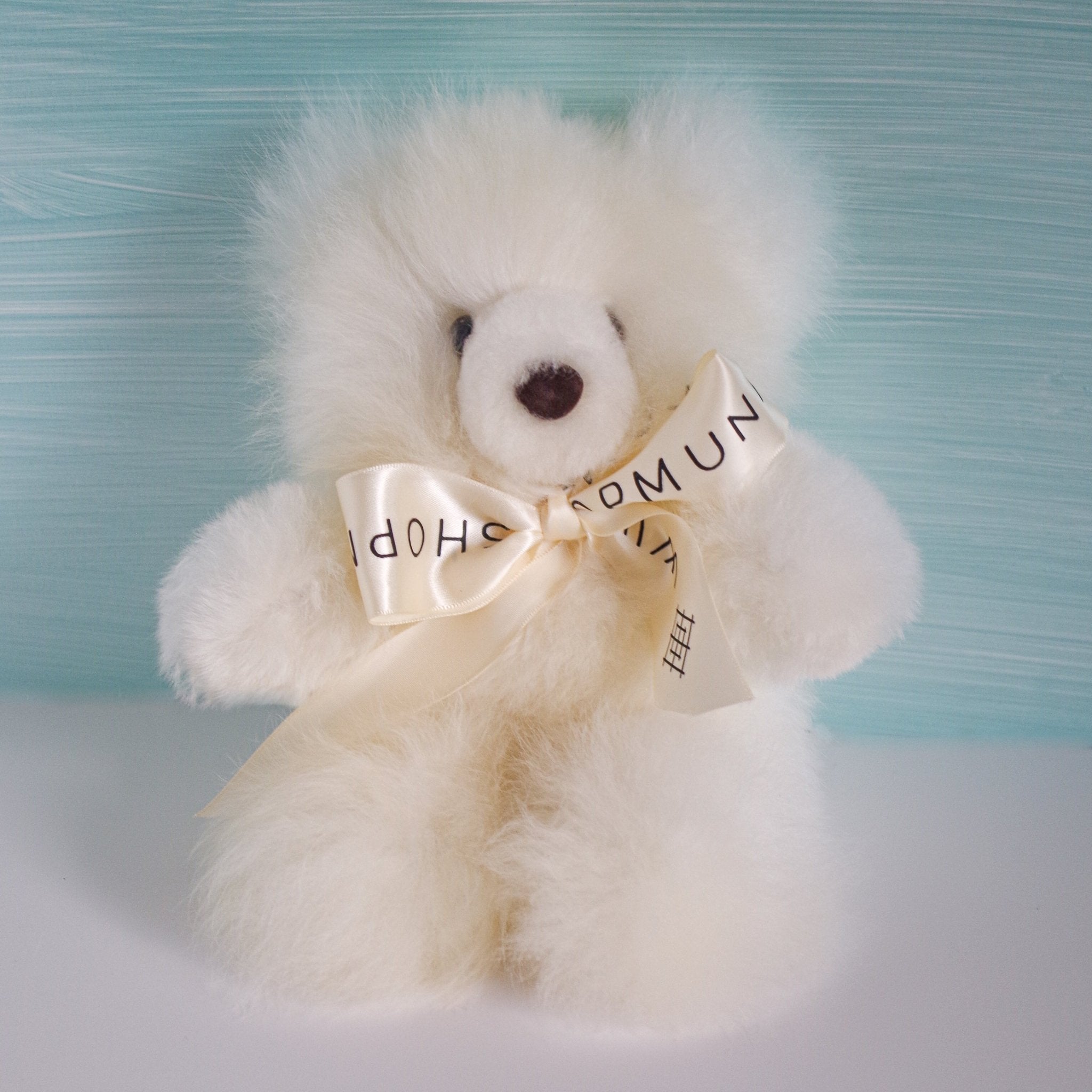Alpaca Fur Teddy Bear – 100% Real Wool Artisanal Plushie – Munai