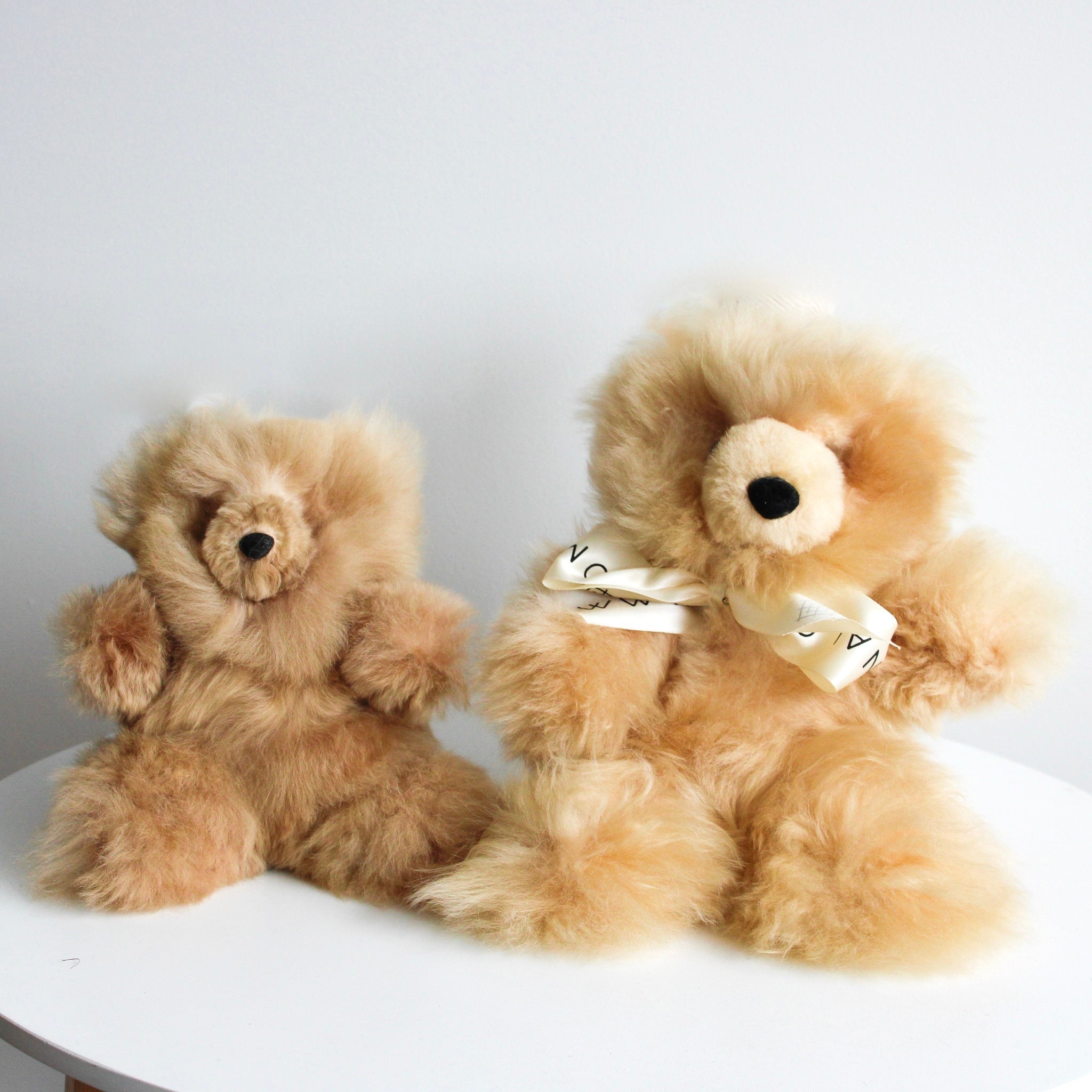 Alpaca Fur Teddy Bear – 100% Real Wool Artisanal Plushie – Munai