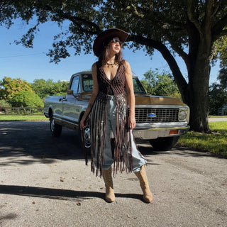 Andreina Boho Vest | Macrame Beach Cover Up - Munai