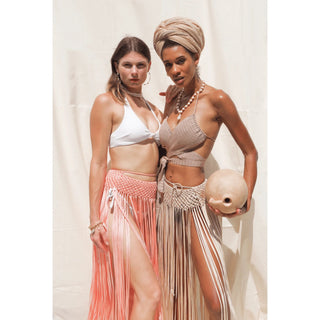 Anya Macrame Fringe Beach Skirt - Munai