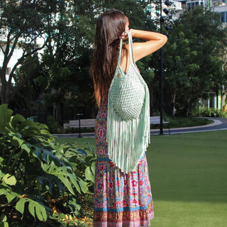 Arianna Macrame Bag - Fringe Shoulder bag - Munai