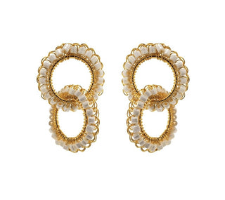 Circle Nova Crochet Earrings - Geometric earrings - Munai