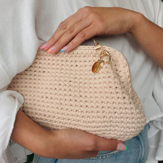 Crochet Crossbody Clutch - Handmade Versatile Pouch Bag - Munai