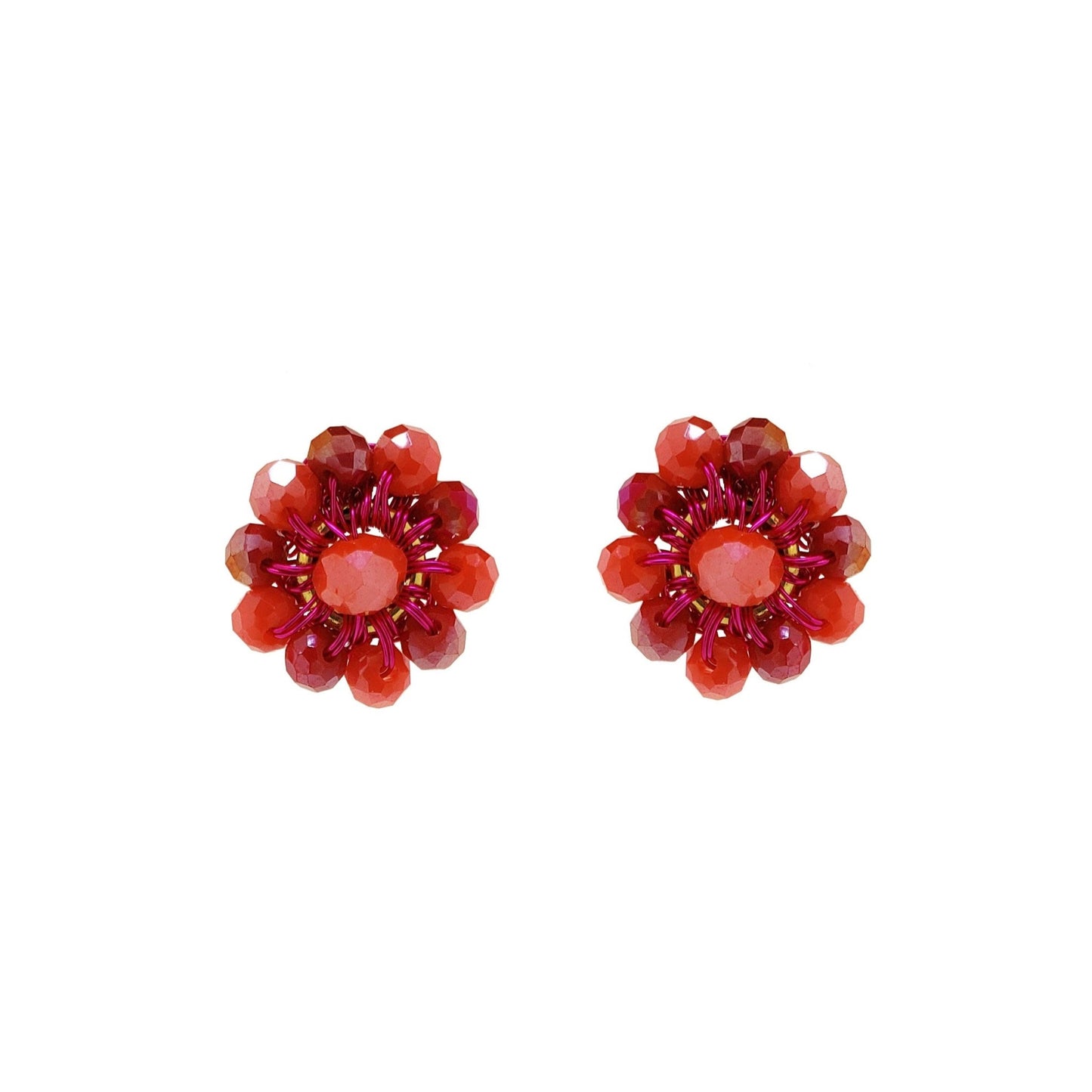 Crystal Studs Fucsia - Munai