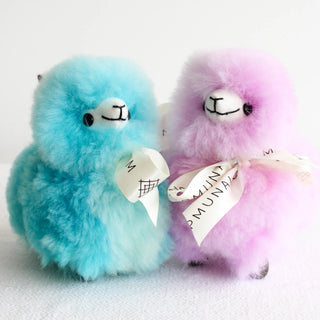 Handmade 100% Alpaca Fur Chibi Llama - Ultra-Soft Stuffed Animal - Munai