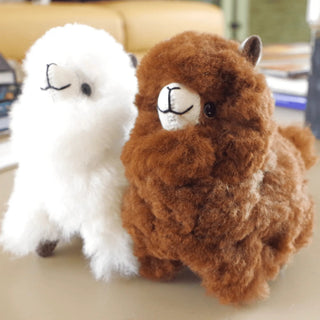 Handmade 100% Alpaca Fur Chibi Llama - Ultra - Soft Stuffed Animal - Munai