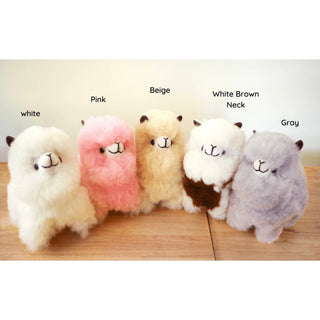Handmade 100% Alpaca Fur Chibi Llama - Ultra - Soft Stuffed Animal - Munai