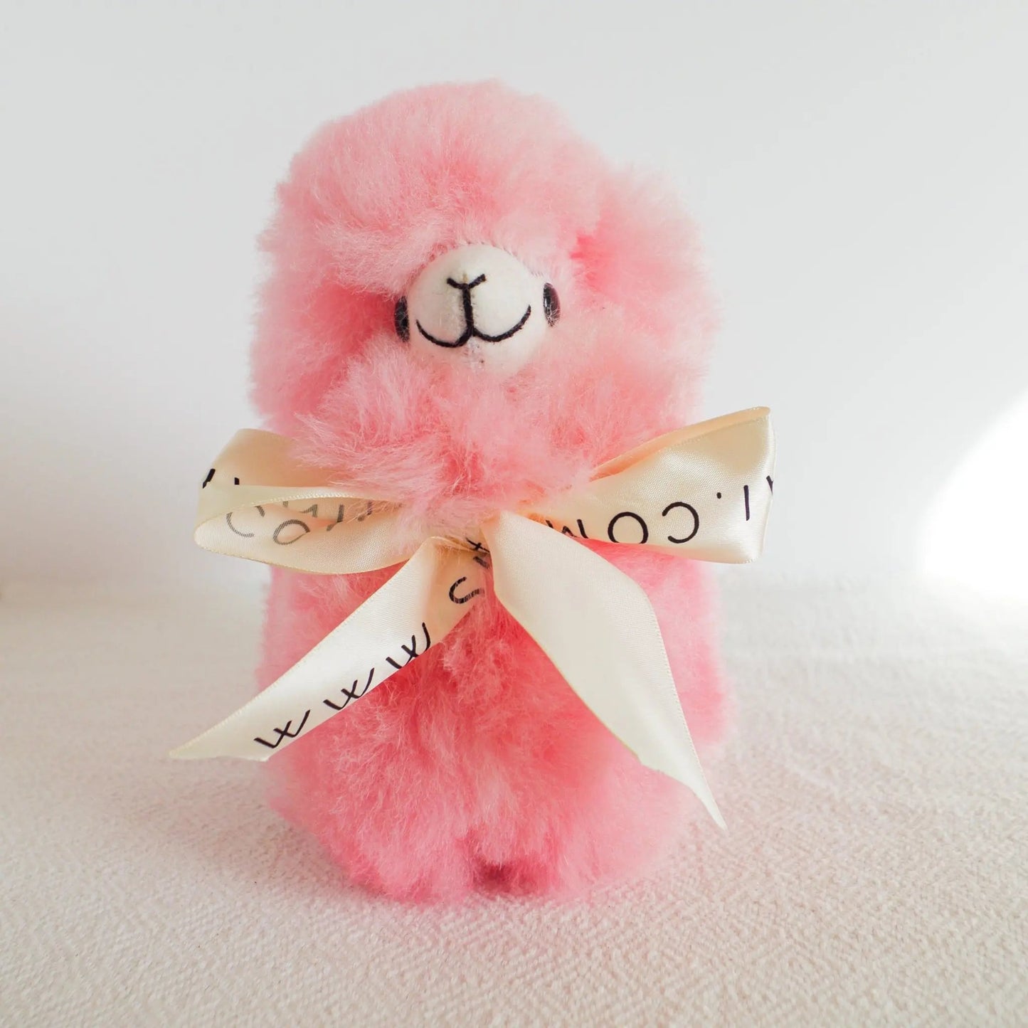 Handmade 100% Alpaca Fur Chibi Llama - Ultra - Soft Stuffed Animal - Munai
