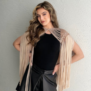 Leia Boho Handmade Macramé Cape - Munai