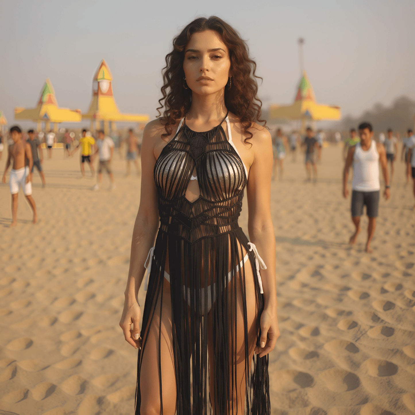 Luna Macrame Fringe Dress - Munai