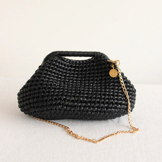 Metallic Crochet Clutch – Handmade Evening Crossbody Bag - Munai