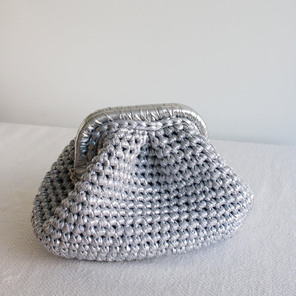 
                      
                        Metallic Clutch Crochet Bags
                      
                    