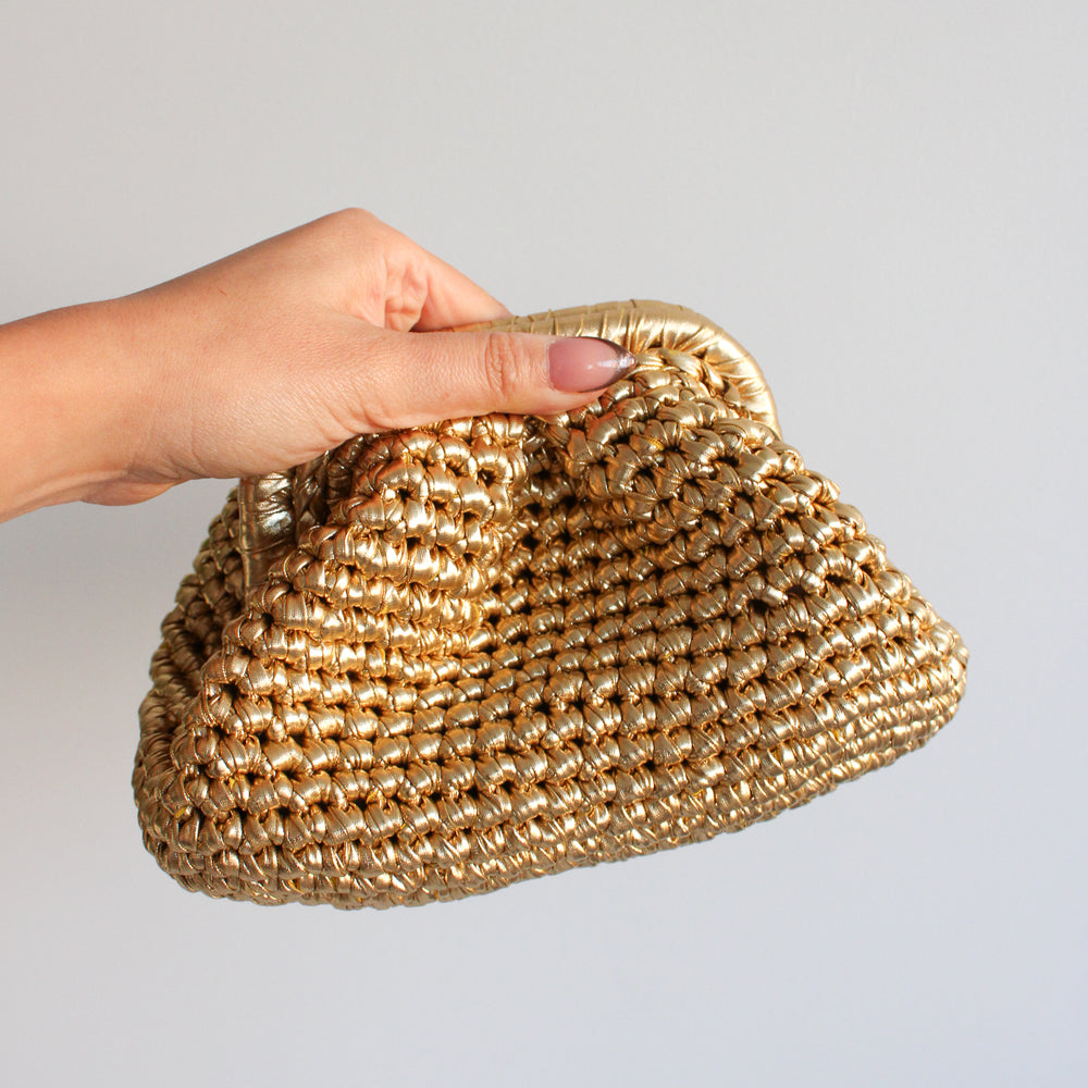 
                      
                        Metallic Clutch Crochet Bags
                      
                    