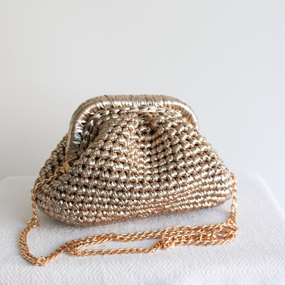 
                      
                        Metallic Clutch Crochet Bags
                      
                    