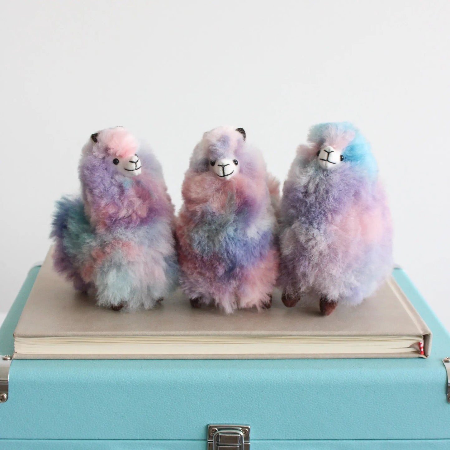 Multi Color Mini Alpacas - Alpaca fur small stuffed animal - Munai