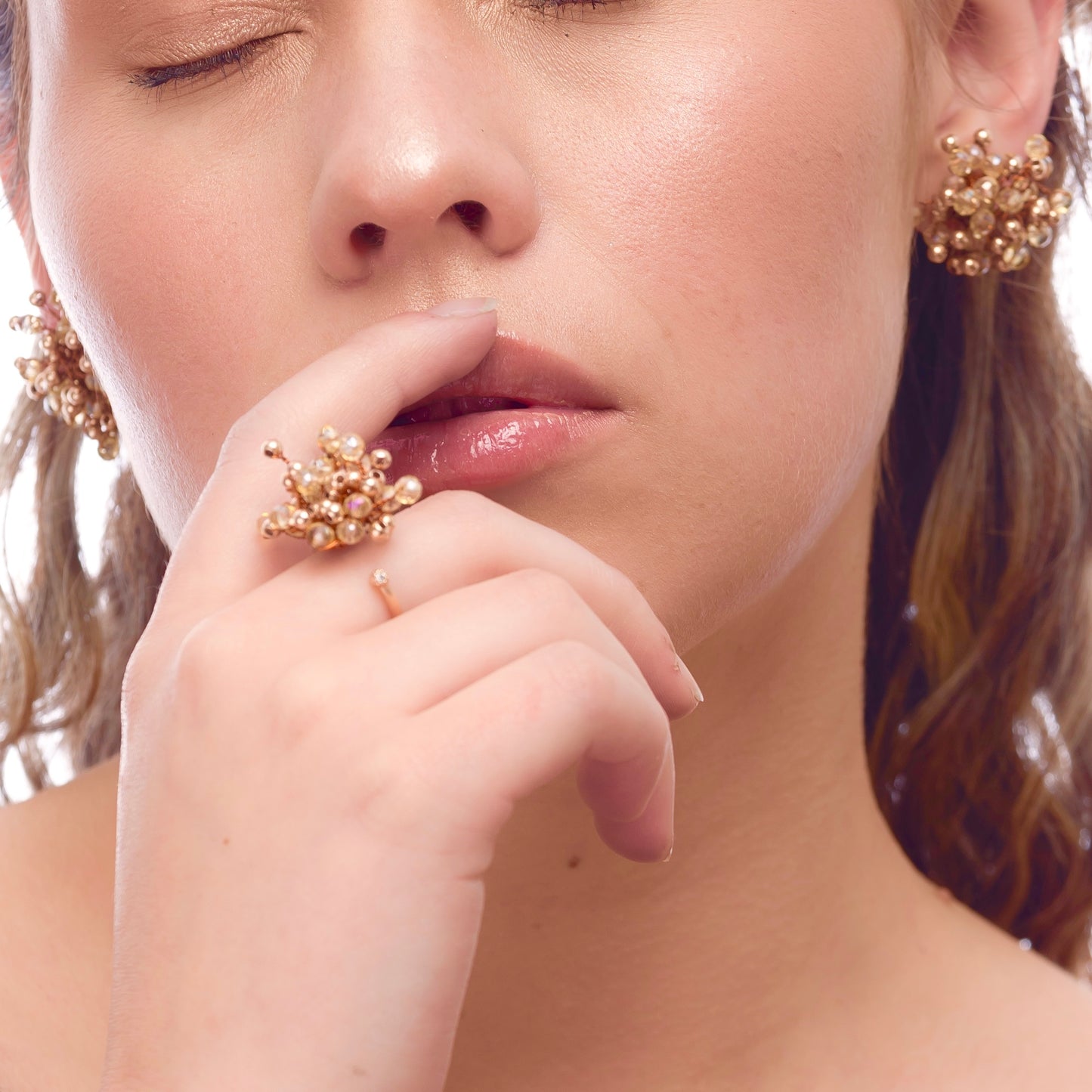 Bronze Pom Pom Ring