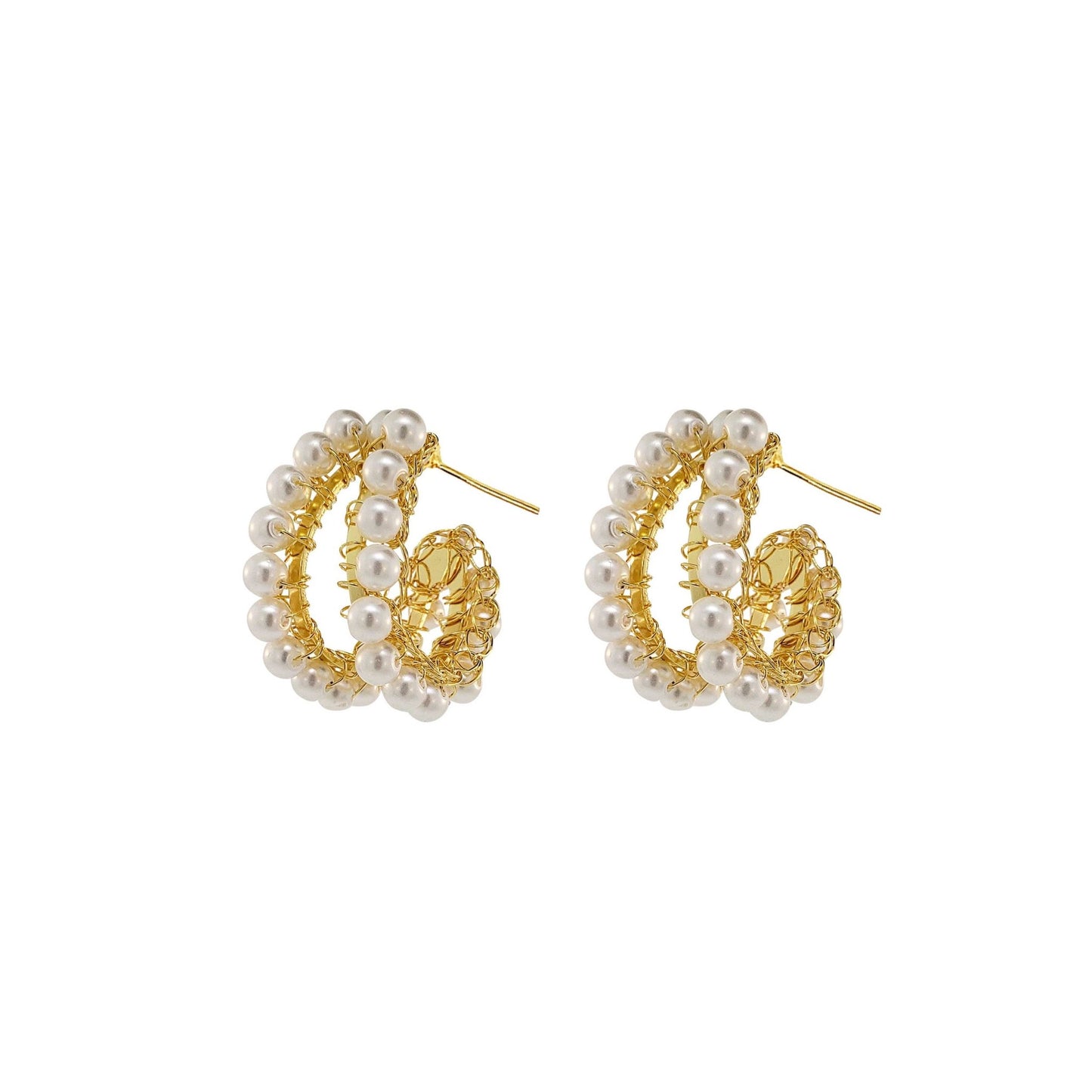 Pearl Crochet Hoops - Munai