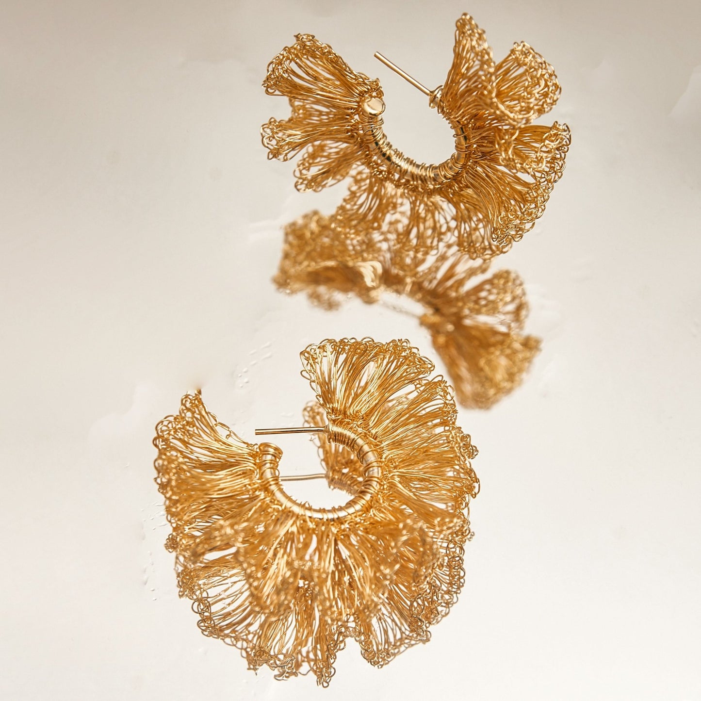 Rio Crochet Hoops | Gold - Munai