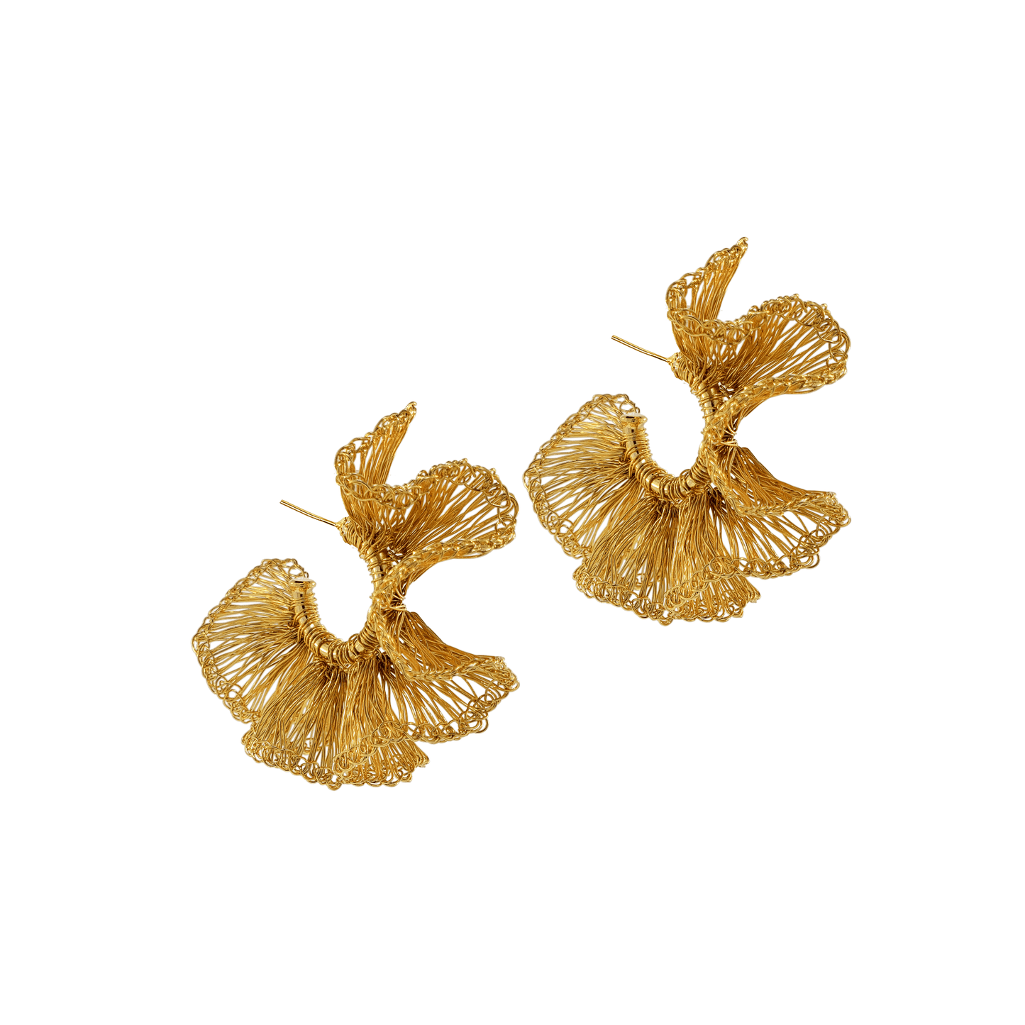 Rio Crochet Hoops | Gold - Munai