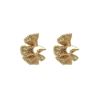 Rio Wired Crochet Hoops | Vintage Gold Unique Hoop earrings - Munai